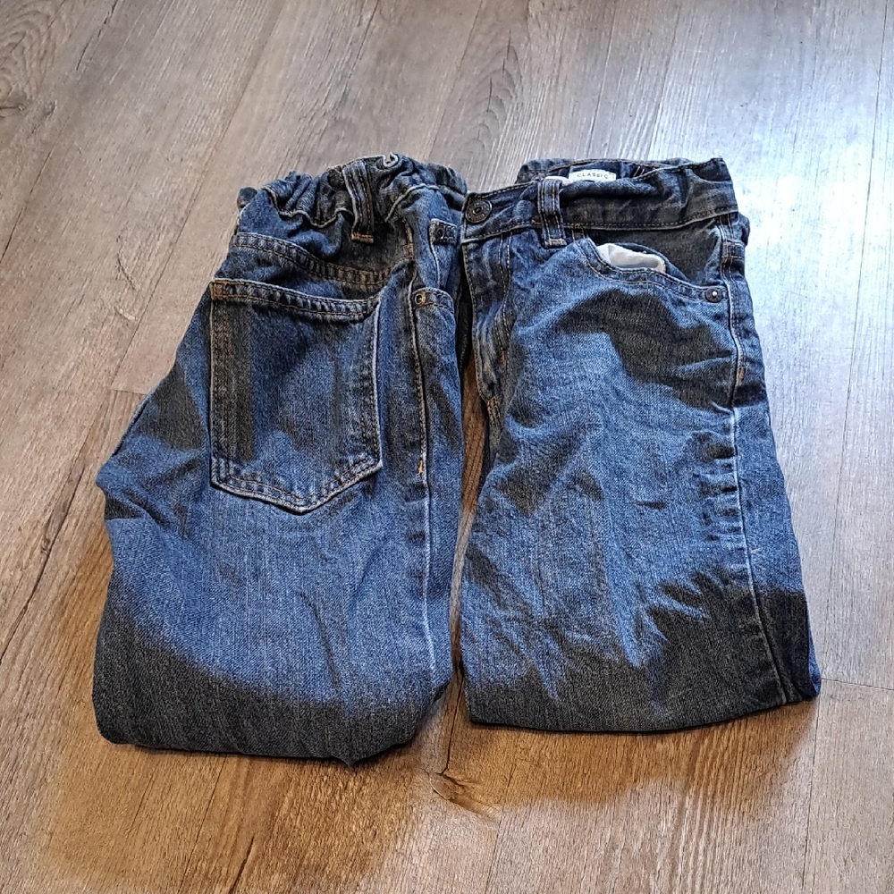 Boys Lot Of 2 Straight Leg Jeans Size 7.